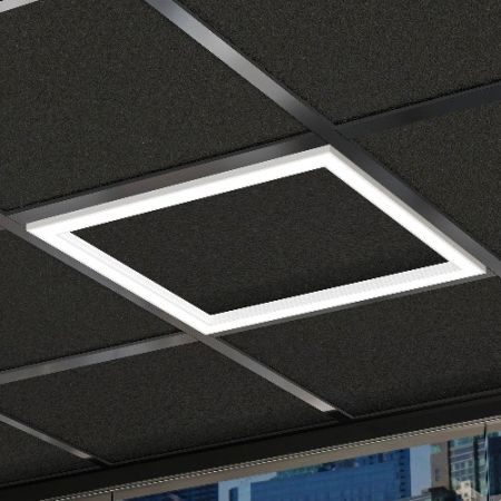 Opmerkelijk Irrigatie Lengtegraad LED frame paneel geschikt voor in een zwart systeemplafond van 600x600 mm